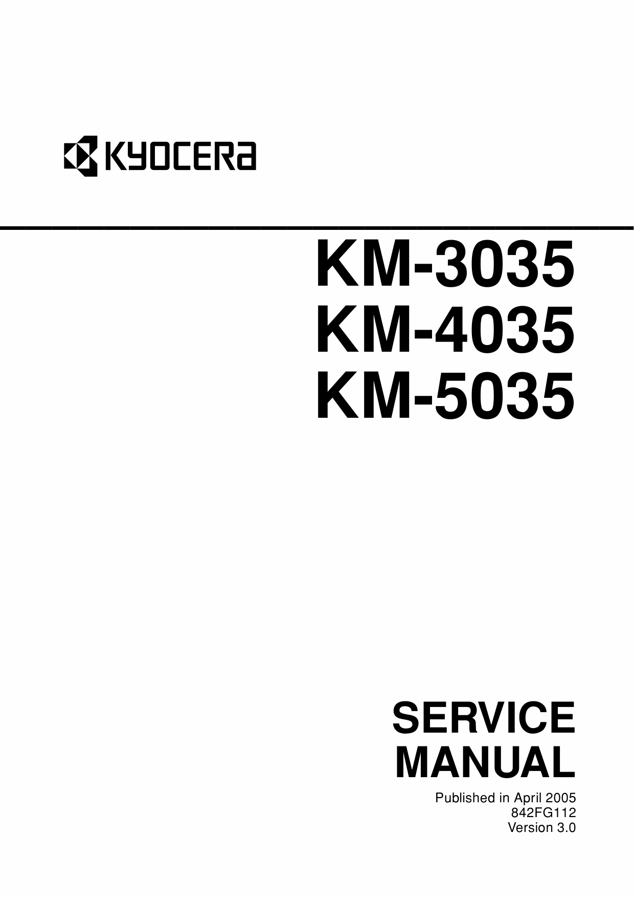KYOCERA Copier KM-3035 4035 5035 Service Manual-1